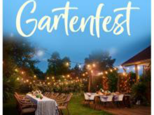 Garten beleuchtet