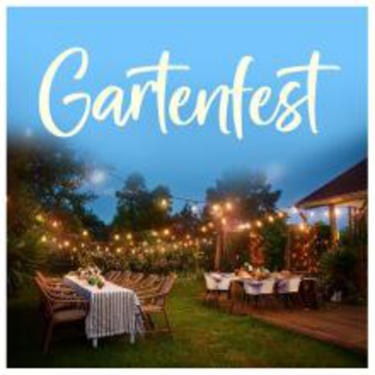 Garten beleuchtet