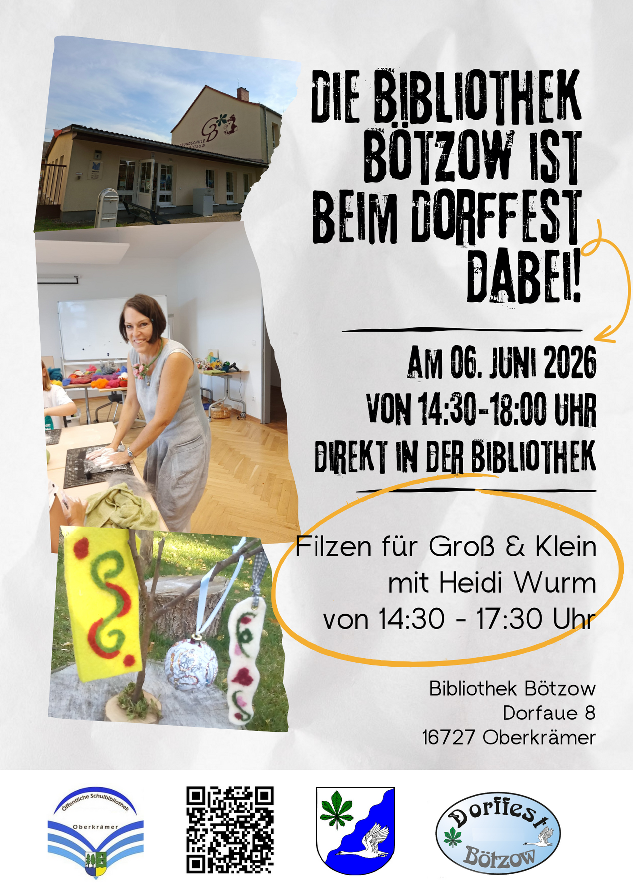 Frau, Filzarbeiten, Logos