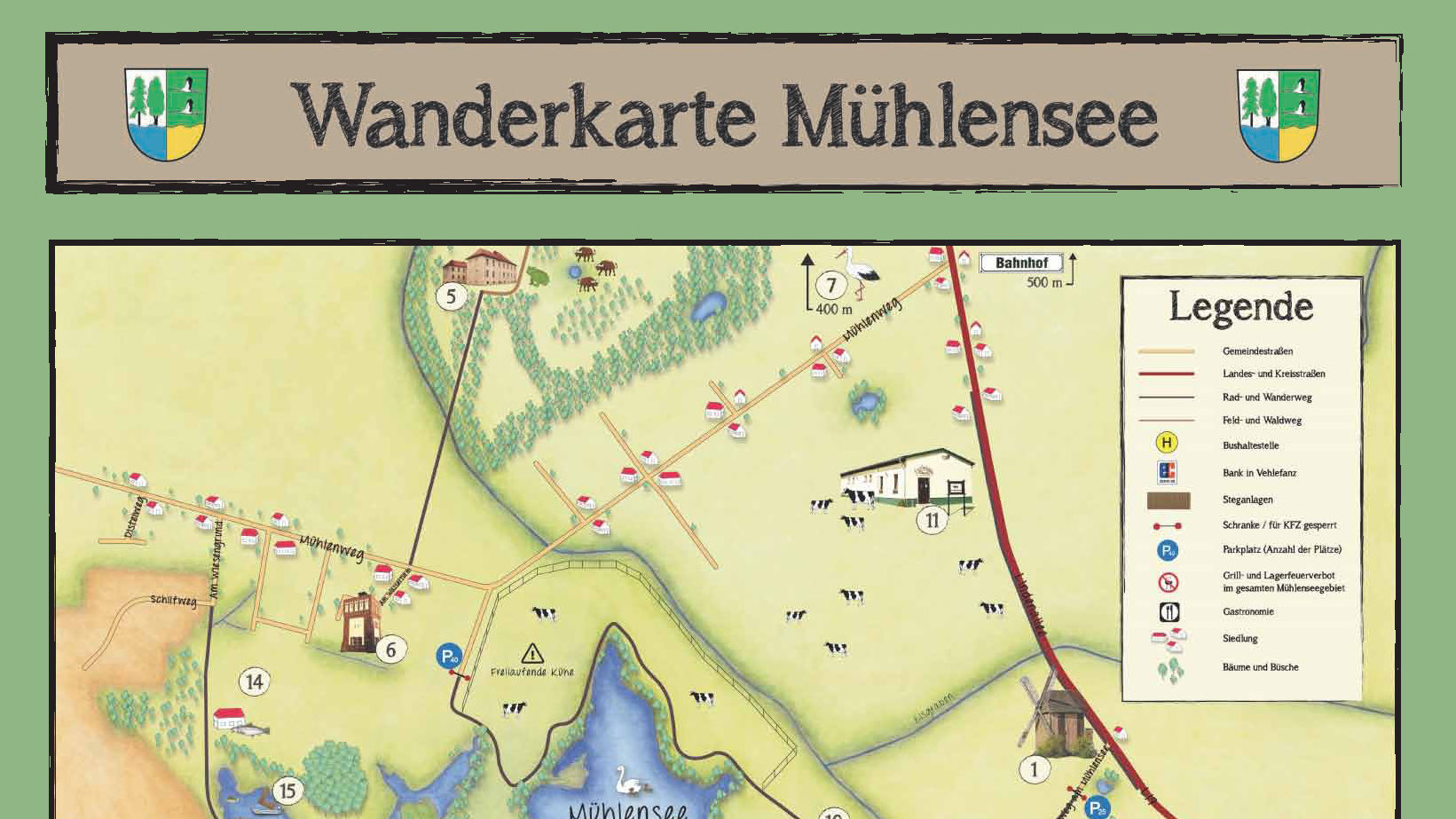 Wanderkarte Mühlensee