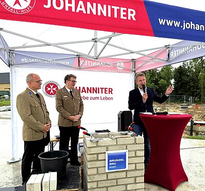 Grundsteinlegung Kita Marwitz - Hülsenversenkung