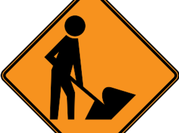 Baustellenschild