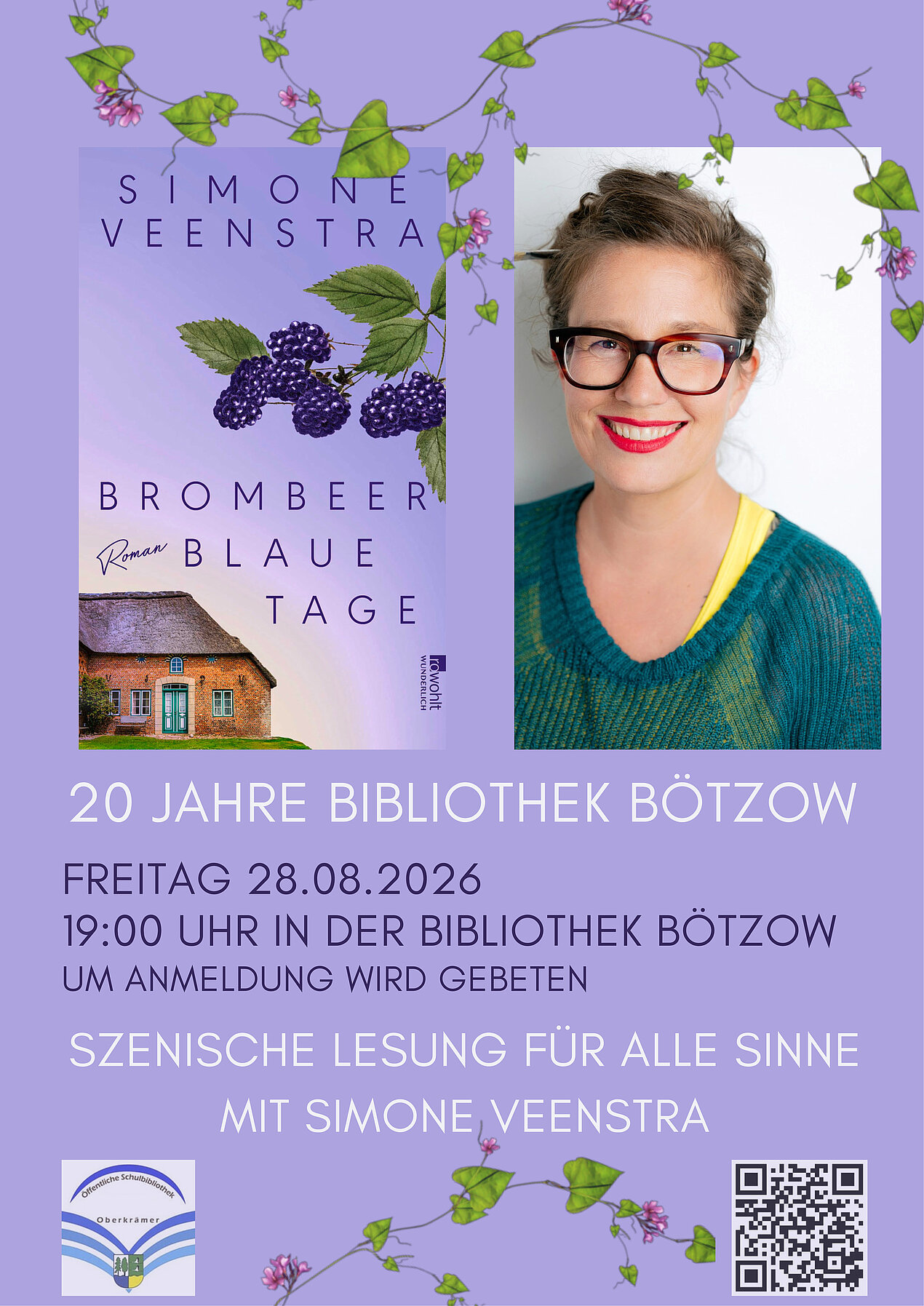 Haus, Brombeeren, Frau