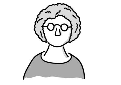 Ältere Dame mit Brille