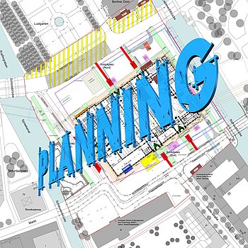 Planskizze mit dem Wort Planning
