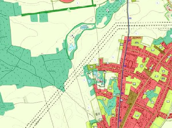 Karte vom Flächennutzungsplan